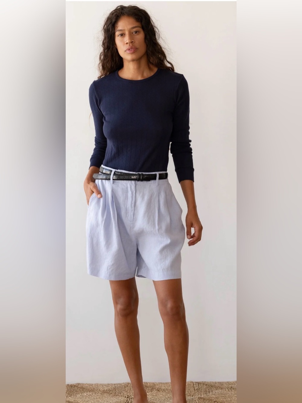 NWT DONNI-Linen Pleated Shorts (XXS)